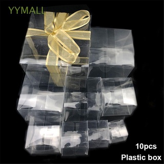 yymall bolsa de regalo cuadrada transparente de plástico para galletas, cajas de caramelo, regalo de bolsillo, boda, decoración del hogar, fiesta, evento de chocolate