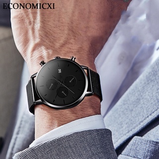 Men Watch Waterproof Quartz Strap Watch Multifunction Chronograph Wristwatch Male Sports Watch (5)