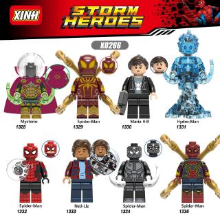 Mysterio Minifigures Hydro-man Spiderman bloques de construcción niños Lego juguetes X0266