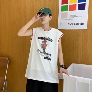 Summer cotton student vest men and women ins tide brand hip-hop loose sports and leisure Korean style trend outer wear sleeveless t-shirt