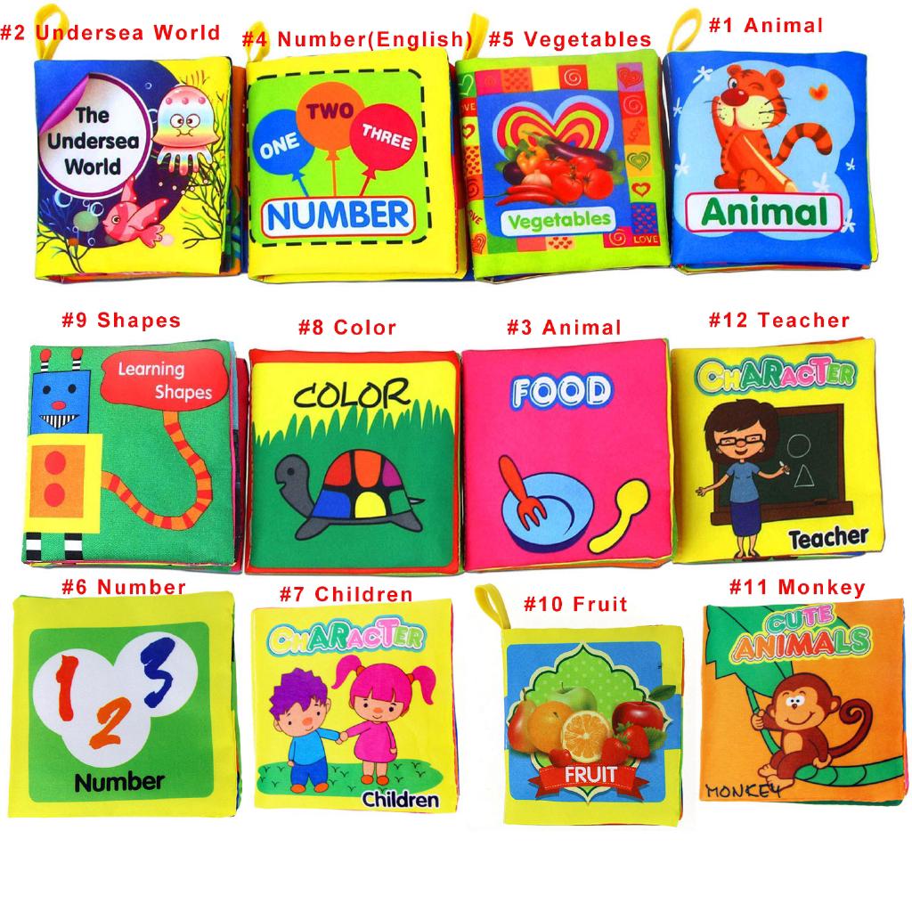 Baby's First Non-Toxic Soft Cloth Book Infant Kids Early Learning Education Toys (9)