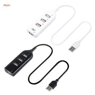 Mojito Hub USB 2.0 de 4 puertos con alta velocidad, expansor de puerto USB Multi, divisor USB de transferencia rápida de datos para PC Windows, Mac