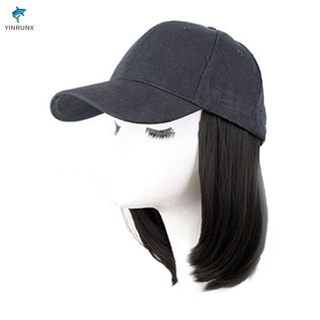 Gorra de béisbol con pelucas Pixie corte Bob pelo sintético pelo corto sombrero para las mujeres (1)
