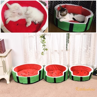 Plush Dog and Cat Bed Home Comfort Pet Watermelon Bed Winter Pet Dens Small Dog Cat Kennel