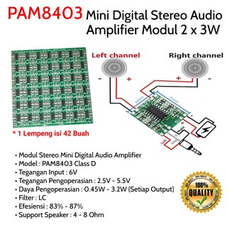 5V 2 canales 3W PAM8403 Digital Micro amplificador de Audio módulo amplificador estéreo placa amplificadora