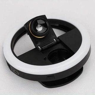 Recargable Selfie LED anillo de luz Flash relleno de luz con lente cámara