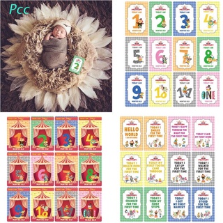 pcc 12 hojas milestone photo sharing tarjetas bebé edad tarjetas - baby milestone cards