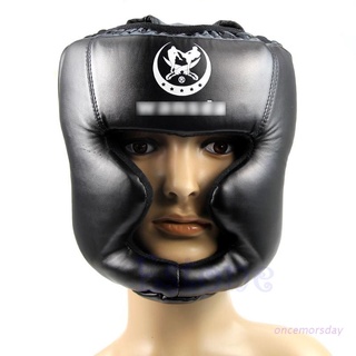 once black new boxing pretection gear good headgear head guard trainning casco kick