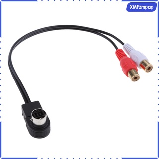 [XMFZMPAP] Alpine Ai-net Rca Aux Cable to 2RCA Female Auxiliary Input Adapter Cable for Alpine KCA-121B DVD JVC Sound Input Cable