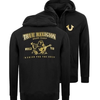 True Religion 1 sudadera con capucha Distro suéter Chamarra de los hombres de la cremallera de lana de la serigrafía de los hombres de las mujeres
