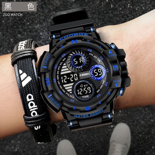 Watch men's black technology junior and high school students boys children trend youth waterproof luminous sports electronic watch (9)