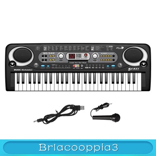 [brlacoo] teclado usb de 54 teclas instrumentos musicales piano digital eléctrico para niños
