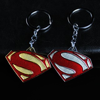Mini superman logo logo llavero superman metal llavero accesorios de coche creativo regalo masculino