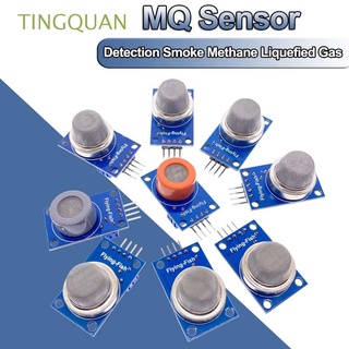 TINGQUAN MQ - 9 Módulo de sensores de gas MQ - 8 Licuefacción de metano Detección de humo Para el arranque de arduino MQ - 135 Monóxido de carbono MQ - 4 MQ - 3 MQ - 5 DIY Toolkit