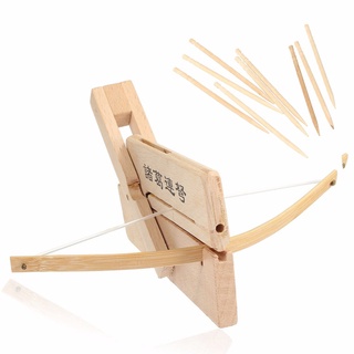Mini ballesta de bambú de madera de bambú manualidades repitiendo ballesta Chu-ko-nu juguete spdivine