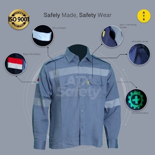 Wearpack seguridad manga larga campo camisa de trabajo marca ATX Ash - M