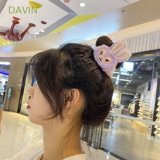 DAVIN Dulce Scrunchies de pelo de dibujos animados Regalo Anillo de pelo de mujer Titular de cola de caballo Accesorios para el cabello Felpa Para chicas Mujer Lindo Conejo Cuerda de pelo estilo coreano