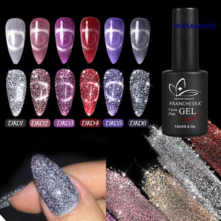 Nuramoon 12ml Gel de uñas de secado rápido múltiples colores resina 6 colores 9D esmalte de uñas para mujer