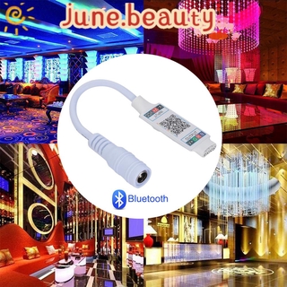 JUNE Mini música RGB controlador inteligente Bluetooth LED tira de luz nueva hembra enchufe a 4 pines conector DC 5-24V para 5050 3528 adaptador