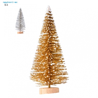 ngyinnri exquisito pequeño árbol de pino bases de madera de escritorio árboles decoración decorativa para navidad