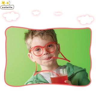 gafas de ojos beber paja niños barba gafas pajitas loco divertido plástico arte pajitas niño juguete fiesta suministros estelle2