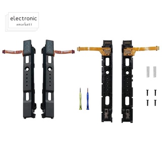 2 pares reemplazo derecho izquierdo L R Slider riel Con cable flexible Fix up Para Nintendo consola Switch Ns Joy-Con (izquierda+derecho)