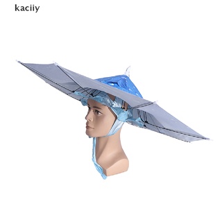 kaciiy 1pc plegable cabeza paraguas sombrero de lluvia equipo de pesca sombrero headwear paraguas pesca mx