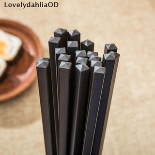 [lovelydahliaod] 1 par de palillos japoneses de aleación antideslizante sushi chop sticks set de regalo chino recomendado