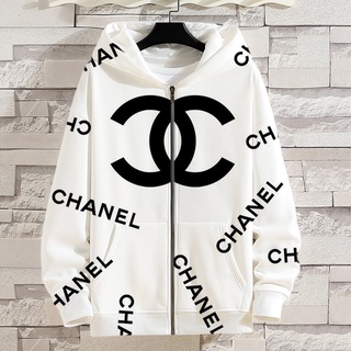 Chanel Sudaderas Con Capucha Ziper Impresión 3D Moda Casual Niño Streetwear Niña Niños Jersey Fresco Tops (8)