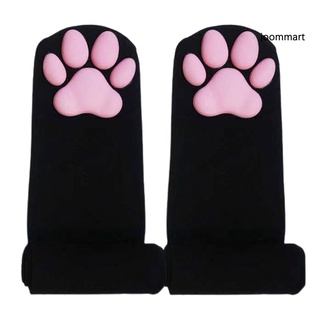 [Jm] calcetines suaves 3D para pata de gatito/calcetines altos de muslo rosa lindos para Cosplay (9)