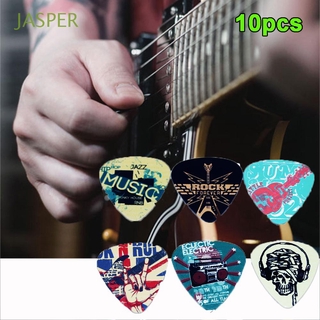 jasper 10 pzs púas para guitarra plectrums folk celuloide 0.71mm rock acoustic mixed gestures metralla eléctrica/multicolor (1)