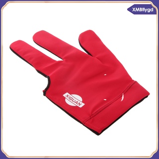 [lygd] guantes de billar rojo y negro mano izquierda 3 dedos para palo de billar (5)