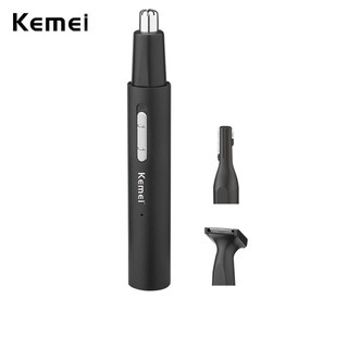 Kemei Portable Nose Ear Hair Trimmer Micro USB 3-in-1 Eyebrow Beard Trimmer for Men and Women Pain-Free Lightweight