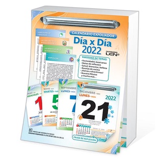 Calendario Planeador Organizador Exfoliador Día X Día 2022