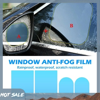 Fanicas4pcs Anti niebla espejo lateral de coche película de ventana Anti deslumbrante espejo retrovisor películas protectoras impermeables a prueba de lluvia Auto (3)