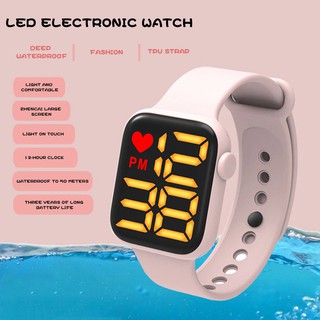 Digital deportivo para mujer/hombre cuadrado Led/reloj electrónico de silicona para mujer/reloj de pulsera Fitness