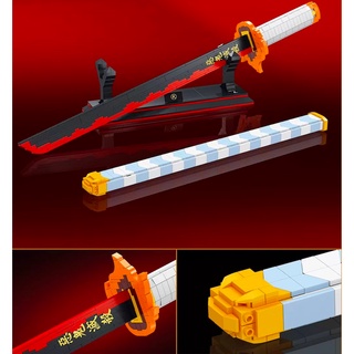 Mytopshop 790PCS MOC Comic Nichirin Blade Demon Slayer Model Educational Toy Building Block Brick Gift Kids Compatible Lego Display New (4)