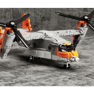 1466PCS Military V22 Osprey Aircraft Building Blocks Bricks Figures Toy Model Gift Set Kids New