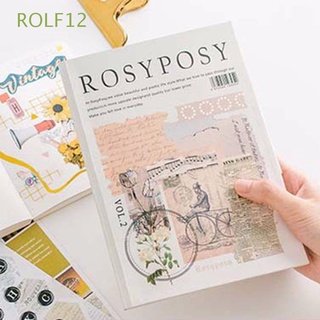 ROLF12 Adorable 20 páginas Decoración de álbumes Rosy Posy Set de pegatinas para portátil Etiqueta de diario Estilo INS Registro álbum de recortes de bricolaje Oso de dibujos animados BREW Pegatinas decorativas