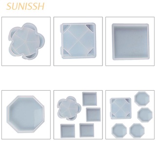 SUNIN Coaster Molds for Resin Casting Epoxy Resin Molds Silicone Great for Making Coasters DIY Resin Artwork Home Decor