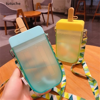 tutuche lindo taza de paja de plástico paleta botella de agua al aire libre transparente jugo beber taza creativa estudiante taza mx