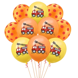 Bombero cumpleaños tema decoración de los niños camión de bomberos decoraciones temáticas camión de bomberos globos bandera camión de bomberos decoraciones temáticas (6)