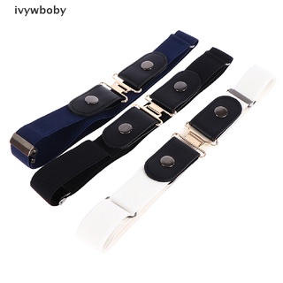 [ybw] mujeres hebilla estiramiento cinturón cinturón invisible elástico cinturón unisex jeans pantalones dfg (9)