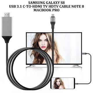 Cable USB-C tipo C a HDMI HDTV 4K para Samsung Galaxy Note 8 9 S10+ Plus