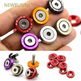 NEWBUSINESS Car Styling Car Modified Bolts Aluminum JDM Washer Car Modified Washer Bumper Auto Accessaries Car Fender 10PCS Engine styling M6 License Plate Bolts/Multicolor