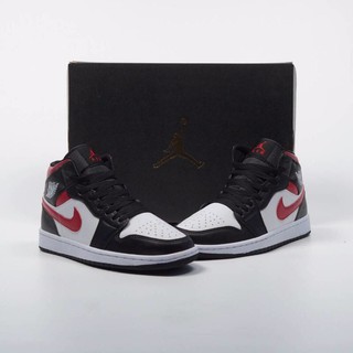 Patada perfecta/como Ori. Nike Air Jordan 1 Mid Gym rojo negro blanco