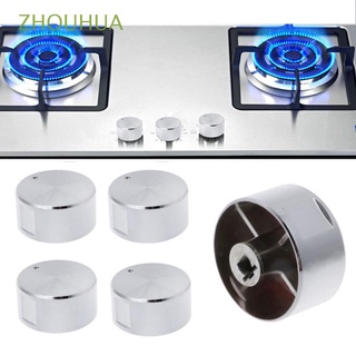 zhouhua 6 mm interruptor de horno de metal estufa de gas adaptador de estufa de gas perilla interruptor giratorio plata universal cocina interruptor 4 piezas control de superficie bloqueo/multicolor