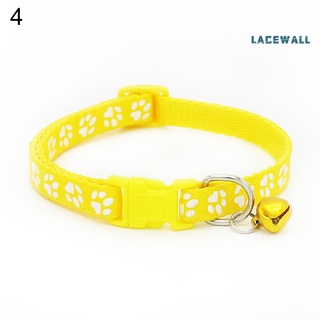 Lacewall moda perro cachorro gato gatito hebilla lindo pata impresión campana ajustable (8)