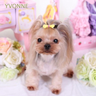 YVONNE lindo horquilla colorido tocado mascota Clips de pelo 5pcs hermoso para cachorro Teddy mascota aseo encantador perro accesorios arco nudo