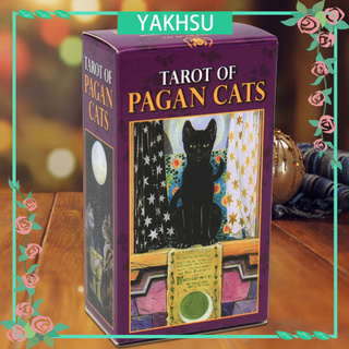 yakhsu 78 unids/set tarot versión en inglés fate predicción arte papel mesa juego tarjeta de mesa para fiesta
